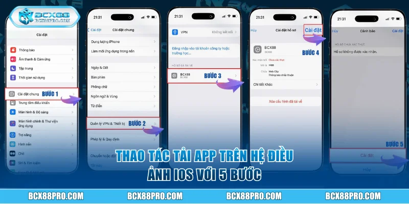 Tải app BCX88 nhanh trên ios chỉ với vài bước